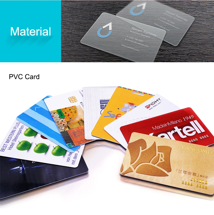 Factory Cheap Bulk Inkjet Printable Plastic Transparent Clear RFID Magnetic Stripe PVC MIFARE Clamshell Card for Business/Membership/Hotel/Loyalty/Casino