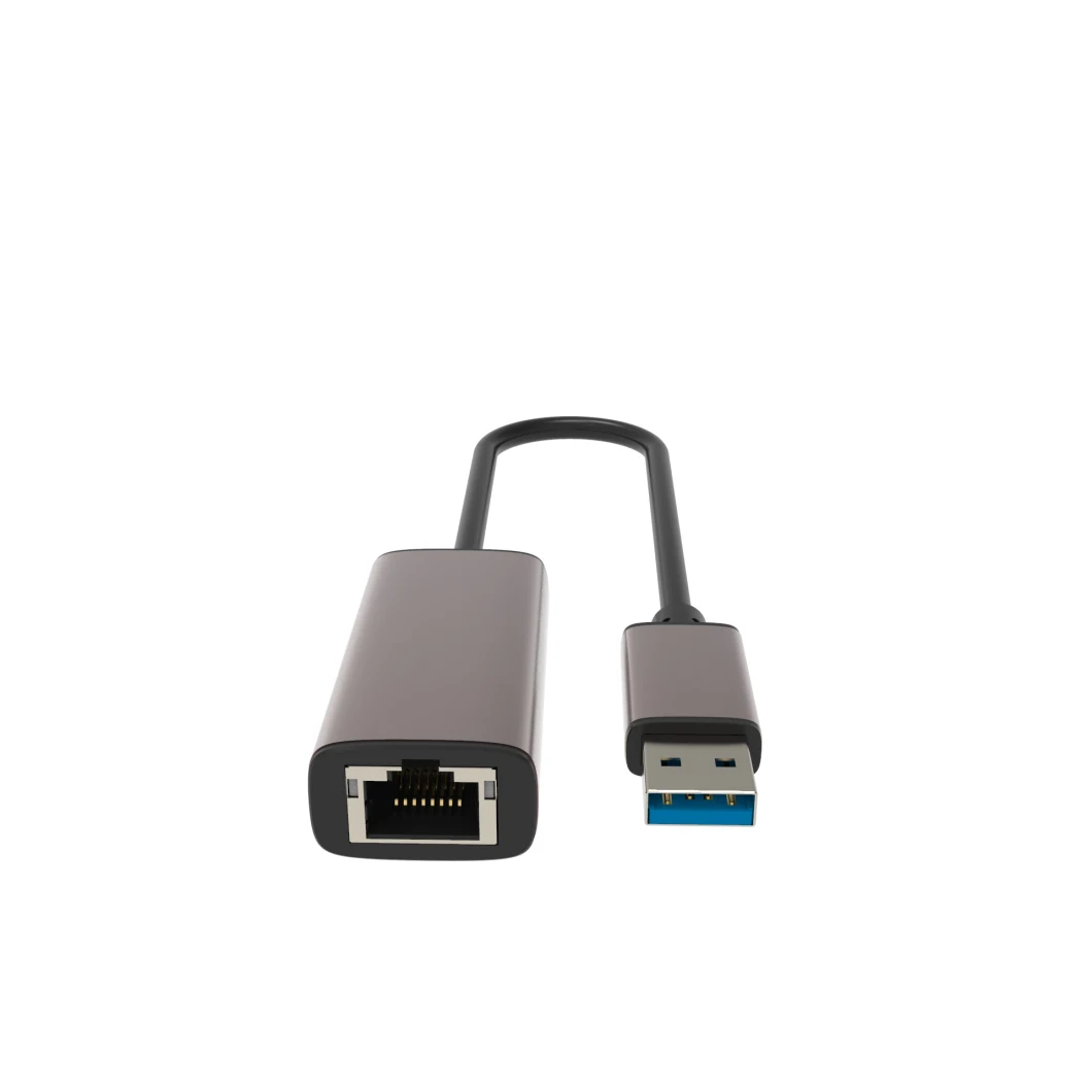 Aluminum Alloy Ethernet LAN Internet Gigabit Ethernet Network USB a B C Type USB 3.0 to RJ45 Ethernet 2.5g 2500Mbps Wired Network Card