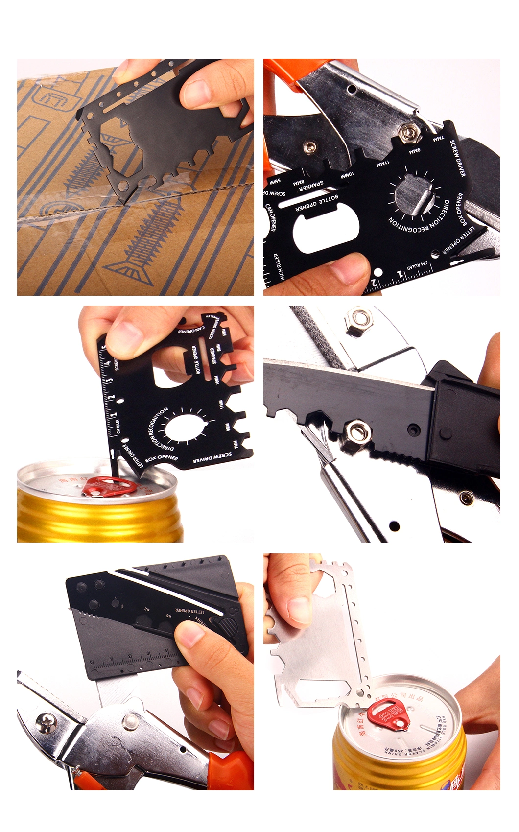 Promotional Gift Business Card Multi-Tool Card Stainless Steel Survival Card