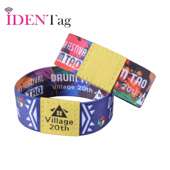 Bracelet élastique extensible réutilisable RFID NFC Ntag213 Bracelet élastique