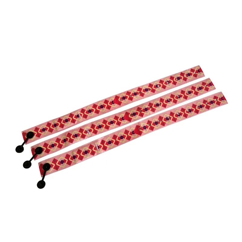 Bracelet tissé double jetable avec clip RFID pour la fête