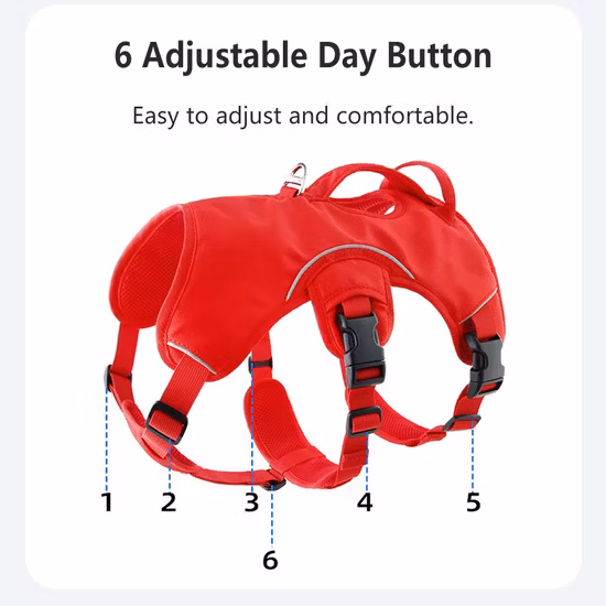 Harnais tactique pour chien avec 2 boucles en métal, gilet Molle pour chien de travail avec poignée, clip de laisse avant sans traction, crochet et boucle pour chien