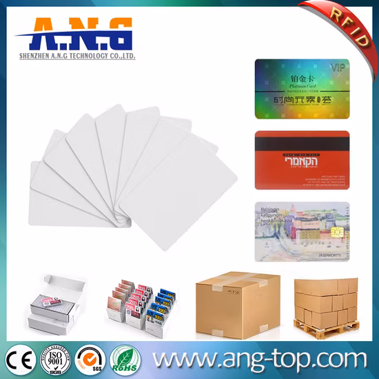 Carte de fidélité de fitness RFID imprimable en plastique PVC personnalisée